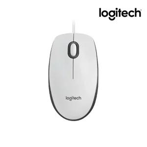 [국내정품] 로지텍코리아 M100r 화이트 USB 유선 마우스 좌우대칭형 디자인으로 왼손잡이도 사용가능/KH