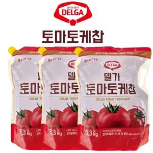 [롯데웰푸드]델가 토마토 케찹 3.3kg (3입) 식자재 대용량
