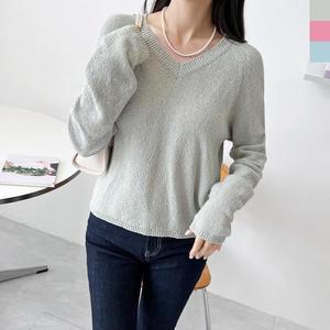 [오노마] ONM 롱니트 겨울 터틀넥 브이넥 기본핏 빅사이즈라운드넥