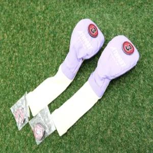 남여공용 혼마 페어웨이우드 헤드커버 아스포트 HE2713 (퍼플 색상) 2개