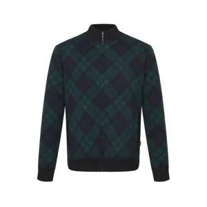 [갤러리아] [닥스셔츠] 25FW 체크 방풍 풀집업 니트 DLW1SWZU110PLO