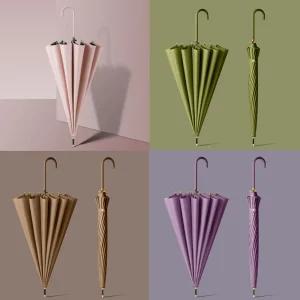 솔리드 자동 장우산 16K 튼튼한우산 경량우산 답례품 가벼운 장우산