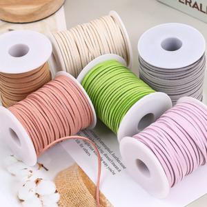 스웨이드 납작 컬러 가죽끈 선물포장 줄 세무 꽃 데코 핸드메이드 택끈