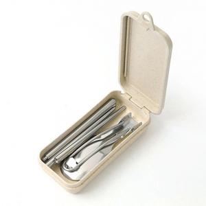 하이캠핑 접이식 수저 2인세트(아이보리)