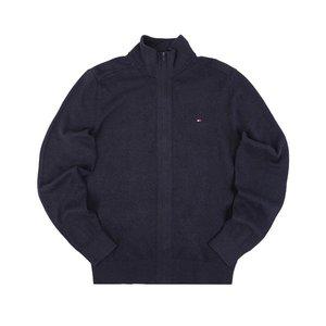 [타미힐피거] 스몰 로고 집업 자켓 네이비 MW11675-DV6