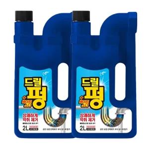 피죤 초강력 파워 드릴펑 배수구 세정제 2L 2개