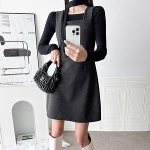 뷔스티에 프린세스라인 겨울 모직원피스 미니스커트