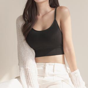 [4개 세트] 크롭나시 브라렛 4p 끈 조절 노와이어 이너웨어 브라탑 스포츠브라