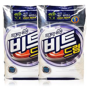 라이온코리아 비트 드럼용 가루세제 파우치 2.5kg 2개