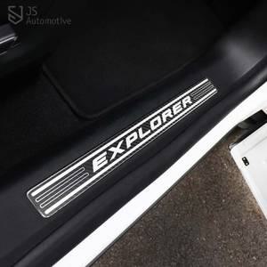 포드 익스플로러 크롬카본 도어스커프 스텝 몰딩패드 발자국방지 보호가드 커버 악세사리
