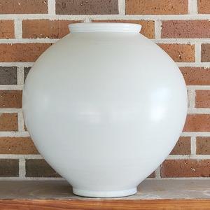 수공예 달항아리 무광 6호 48cm 대형작품 돌사진 화병