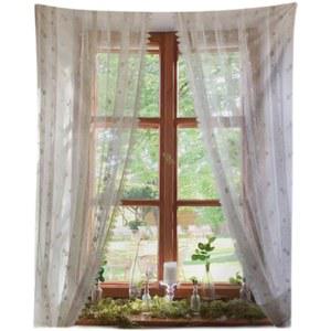 패브릭포스터 풍경커튼 창문커텐 가림막 세로 자연 가짜창문 장식 정원 대형페브릭포스터 침실