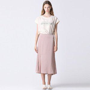 [리스트]페미닌 언밸런스 슬릿 미디 스커트  택가격  128000원 _P343924821