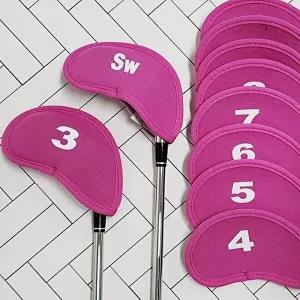 [셀러허브 패션][JHP9SSQQ_51DC]골프 아이언커버 10p 분홍 골프채소품