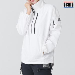 스프리스 여성 방수 지퍼 아노락 점퍼 화이트