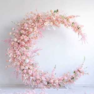 핑크 문 스팟 조화 달 꽃 아치 웨딩 사진 픽쳐 핫플레이스