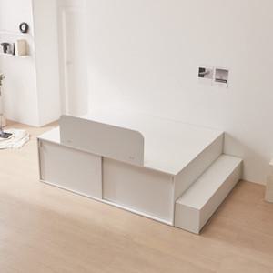 파로마 메종 슬라이딩 더빅수납 침대프레임 Q+가드+계단 TCU066