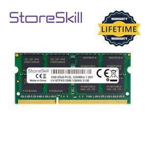 StoreSkill SODIMM 메모리 DDR3L 2GB 4GB 8GB 10600 1333 12800 1600 DDR3 노트북 Ram Memoria용