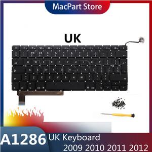 호환 애플 맥북 프로용 영국 키보드 15.4 인치 교체 2009 2010 2011 201 나사 포함 A1286