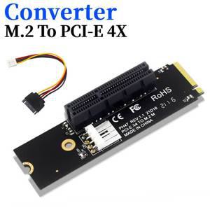 NGFF M.2-PCI-E 4X SATA 전원 라이저 X1 X4 X8 X16 PCI-e 인터페이스 어댑터 카드 정적 백 과 호환 가능