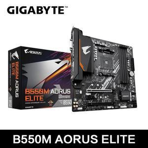 B550M AORUS 엘리트 메인보드 Micro-ATX 소켓 AM4 Ryzen 5000 4000 3000 시리즈 CPU 듀얼 채널 DDR4 SATA3