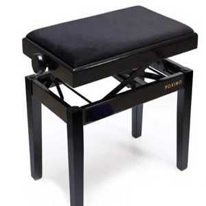 피아노 유압 의자 그랜드피아노 고급 가죽 높이조절 (유압리프트) 블랙 가죽 스툴 표면