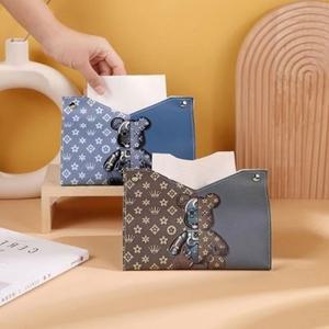 사각 가죽 각티슈 케이스 커버