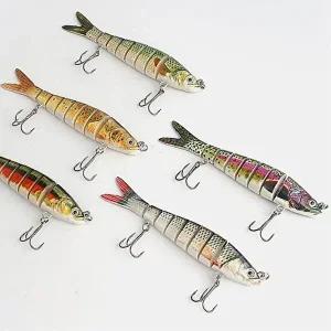 [셀러허브 패션][JHQSRMPM_52DF]히트피싱 8단 관절 루어 5p세트