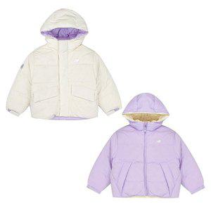 [뉴발란스] 키즈 G 리버서블 숏 다운 패딩 자켓 라이트옐로퍼플 NK9PD4105G-31