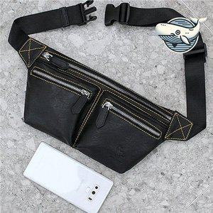 심플 소가죽 힙색 슬링백 바디크로스 여행용 (WFH9XHX)