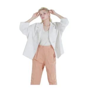 [후스타일][다니엘에스떼] 루즈핏 프린지 트위드 자켓 아이보리