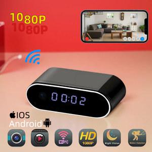 홈캠 CCTV 미니 시계 카메라 와이파이 IR 야간 투시경 실내 캠코더 마이크로 실시간 알람 4k 1080P HD