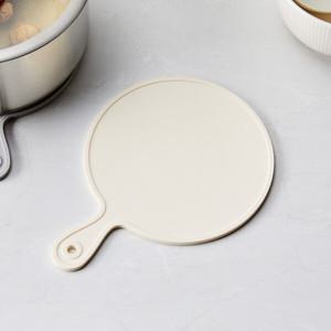 [모던하우스] 감성쿡 핸들원형 실리콘 냄비받침 아이보리
