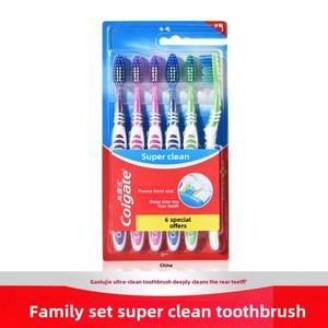 Colgate 성인용 울트라 클린 칫솔 단단한 강모 6 개의 정통 제품 중국 수입