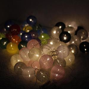 크리스마스 모던조명 코튼볼 20p 건전지 전구 트리전등