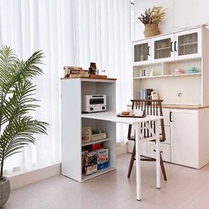 접이식 도어형 식탁 테이블 렌지대 밥솥 수납장 U403R(착불)