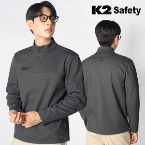K2 세이프티 가을 겨울 등산 티셔츠 상의 등산복 작업복 긴팔 플리스 긴팔티 기모 반집업