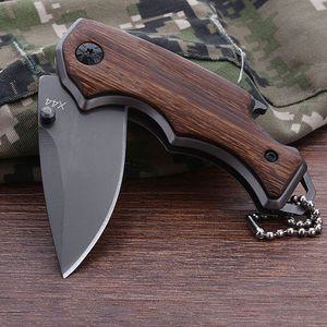 100g 가벼운 나무손잡이 접이식 생존 캠핑 다용도칼