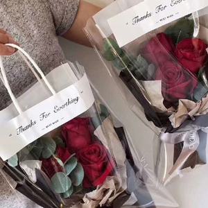 꽃 포장지 투명 선물포장 비닐 쇼핑백 봉투 대 10p