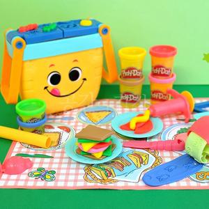 피크닉 놀이 클레이 세트 소풍 바구니 플레이도우 컬러 찰흙 여아 조카 선물