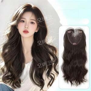 웨이브가발 여성머리 헤어 블랙 롱 인모 여자용