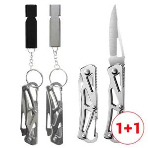 유니미스 캠핑 나이프 호신용 호루라기 키링 세트 2개