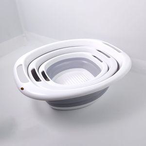 다용도 접이식 세수새아 고무대야 3종세트