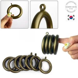 국산 커튼봉 황동색 커튼링 10개 대형 압축봉 걸이 금색 집게 셀프설치