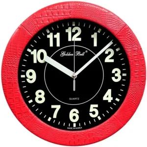 GB4920e 가죽 야광 무소음 벽시계 31cm 레드 국내제조 (WFHTY5Q)