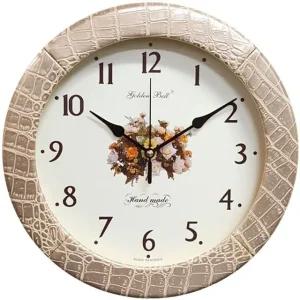 GB4917e 가죽 무소음 장미 벽시계 31cm 골드 국내제조 (WFHTY68)