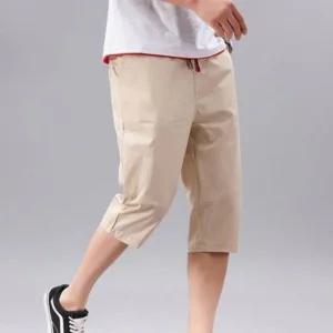 5컬러 인기 남성 7부 허리밴딩 감성 반바지 데일리 면 (WFHWX7E)