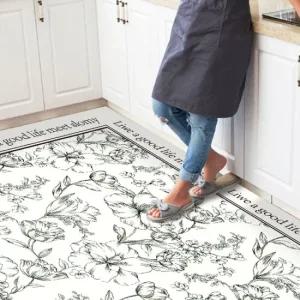 대형 사이즈 넓은 PVC 가죽 주방매트 대형 방수 욕실 거실매트 120x240