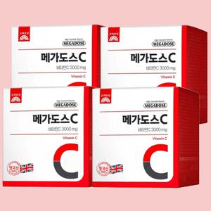 고려은단 메가도스C3000 비타민C 100포 4박스 고함량비타민
