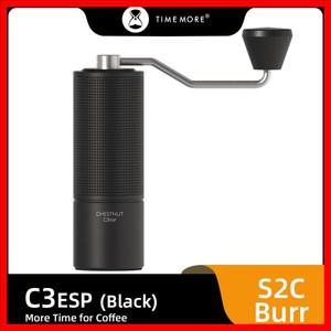 TIMEMORE Store Chestnut C3ESP 수동 커피 그라인더 용량 25g 손 조절 가능한 스틸 코어 버 청소 브러시